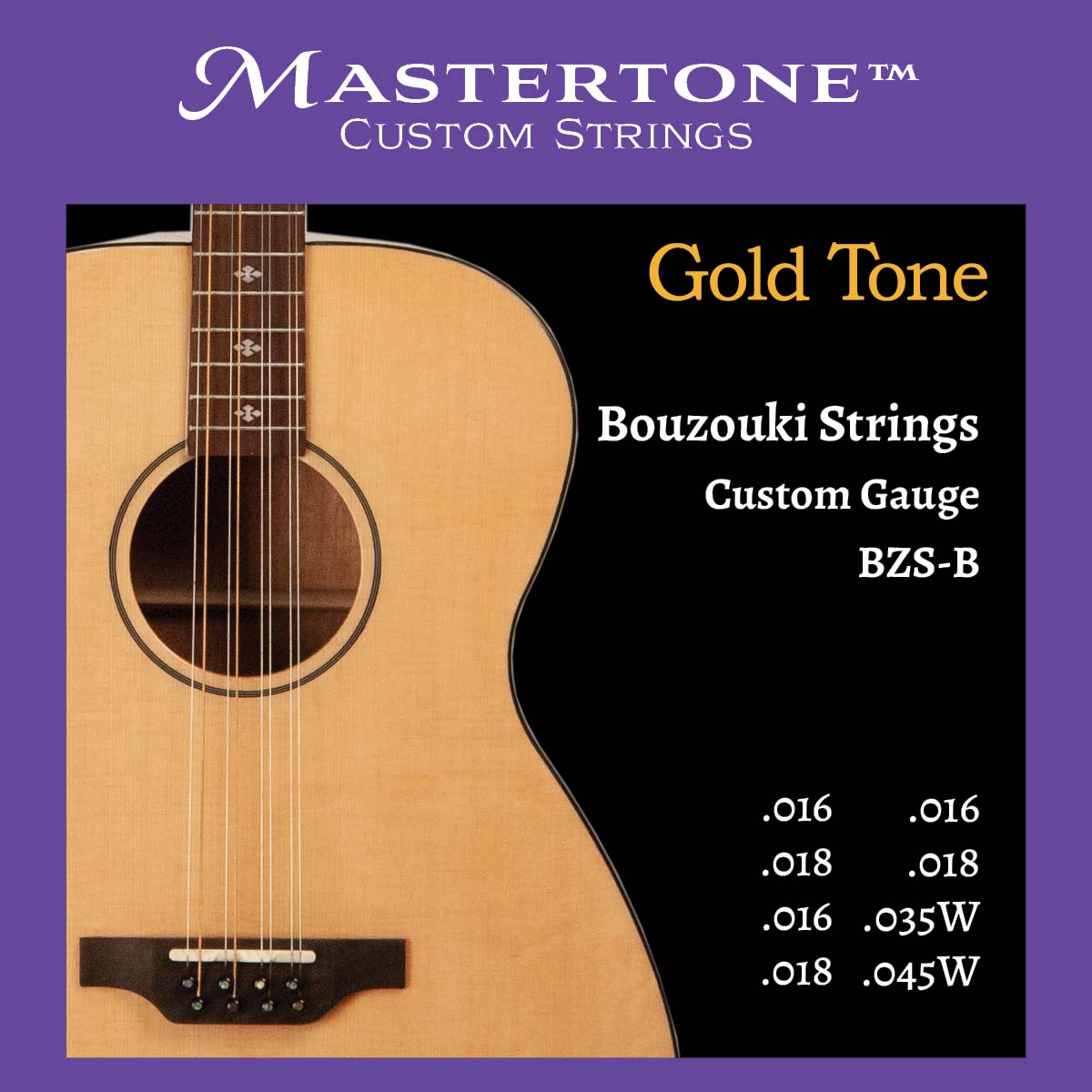 Bouzouki Custom Gauge Strings Gold Tone Folk Instruments