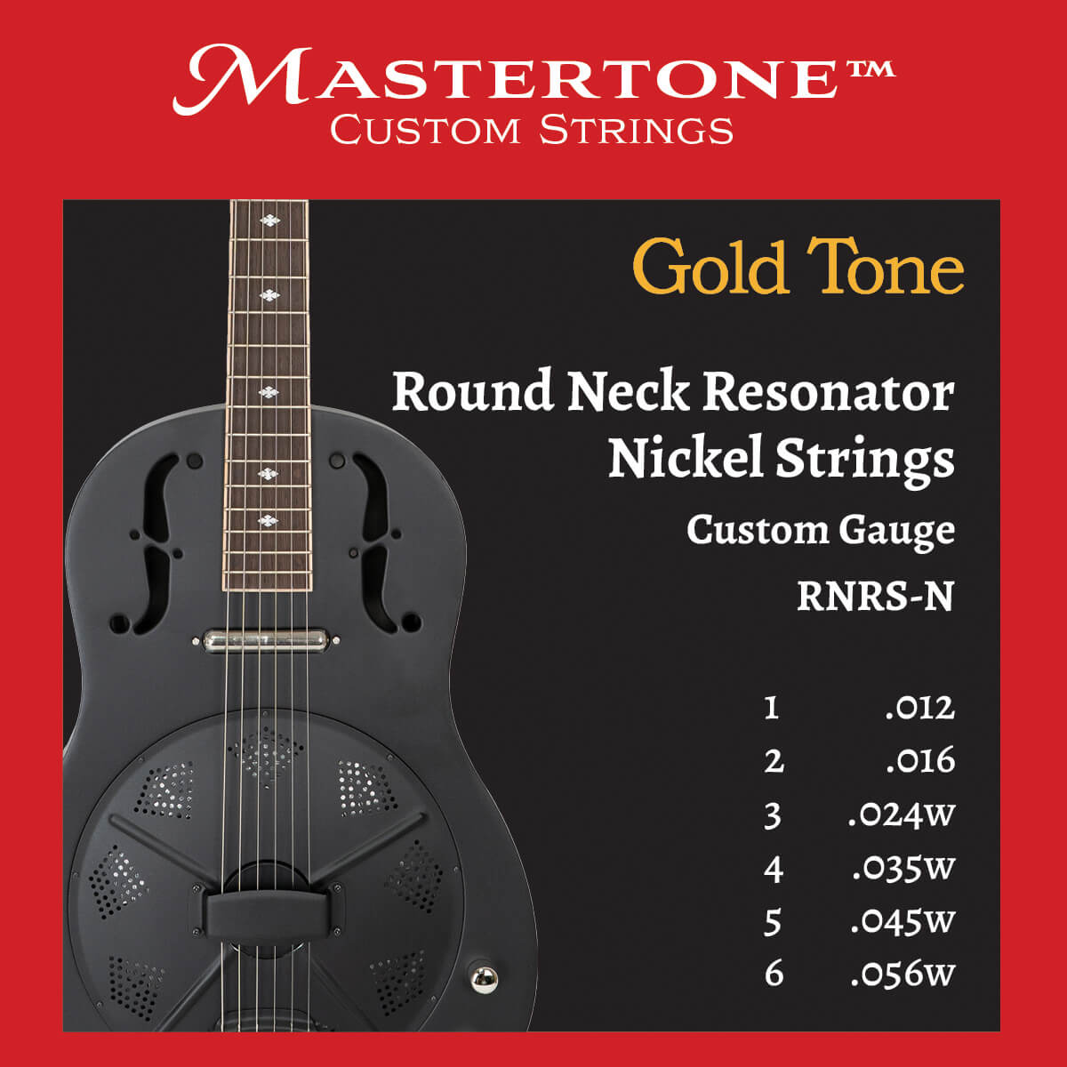 Round Neck Resonator Nickel Strings